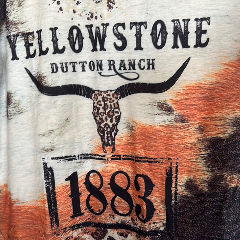 Brown and Orange Graphic Short Sleeve Tee - Picture 2 of 2